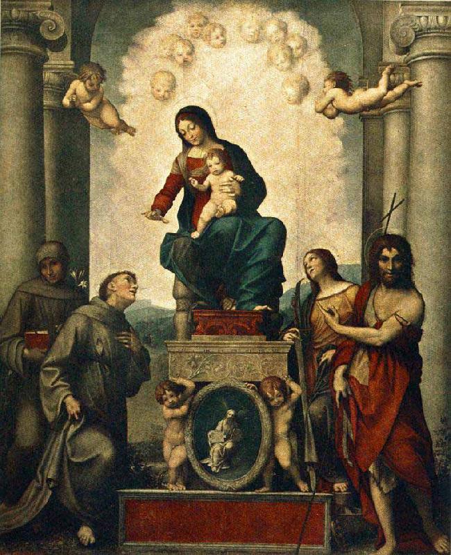 Antonio Cavallucci Madonna with St Francis oil painting picture